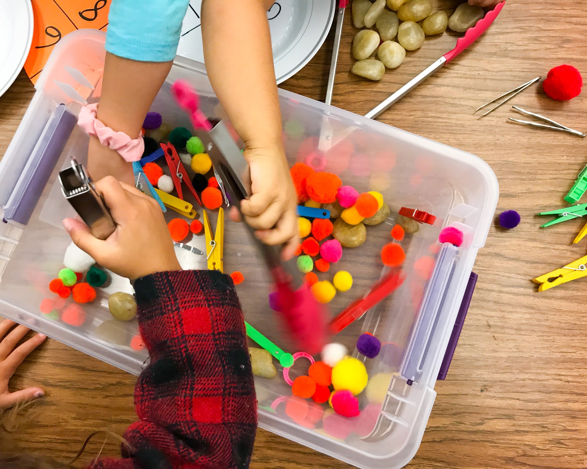 Children Plastic Tweezers Sorting Counting Preschool Science