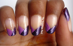 french purple manicure fishtail nail closer