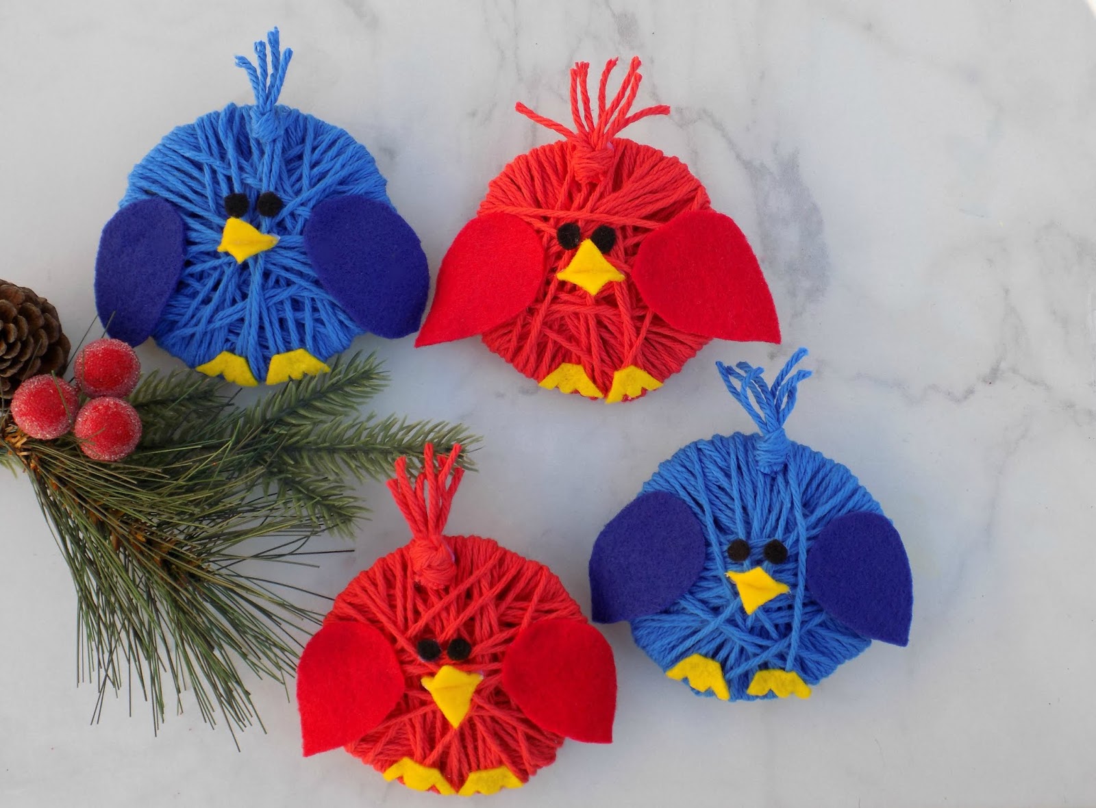 One Savvy Mom ™ | NYC Area Mom Blog: 4 Calling Birds Yarn Craft For Kids