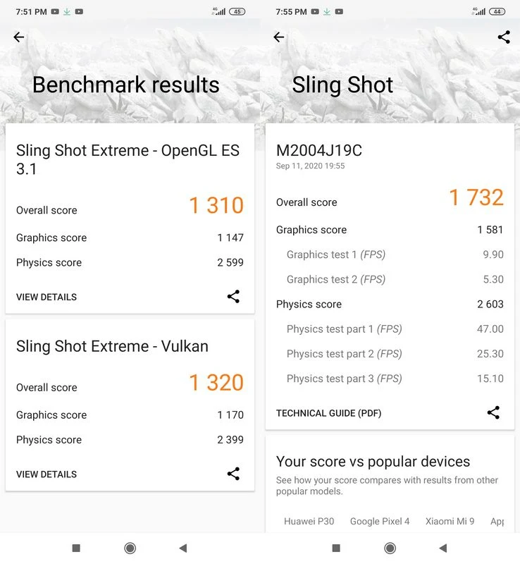 Benchmark 3DMark Xiaomi Redmi 9