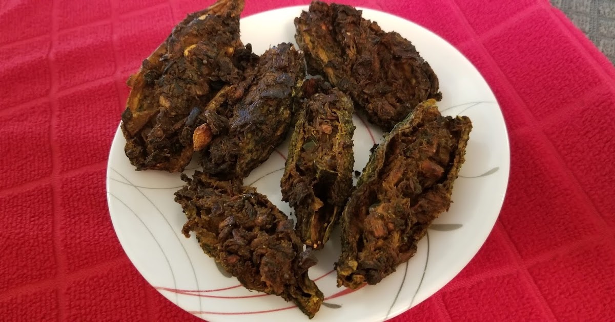 Yummy food in Tummy Stuffed Karela (Bitter Gourd ) in Airfryer