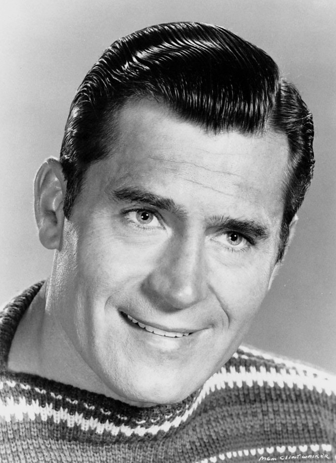 A rare shot of western star Clint Walker in a contemporary sweater. 
