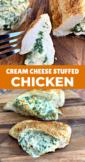 Easy Low-Carb Keto Spinach Cream Cheese Stuffed Chicken
