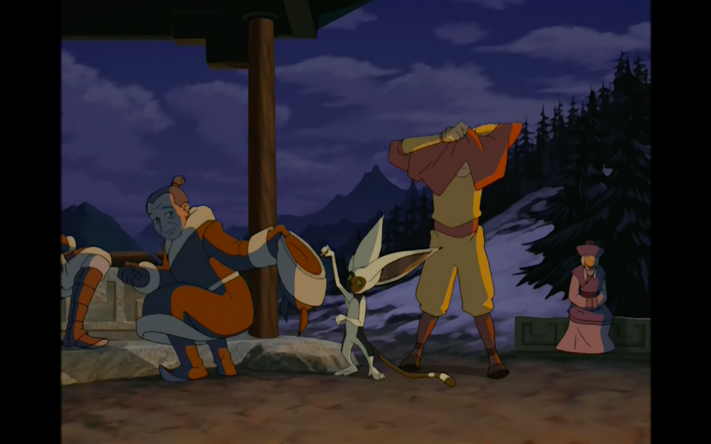 Aang Visits The Northern Air Temple, Full Scene