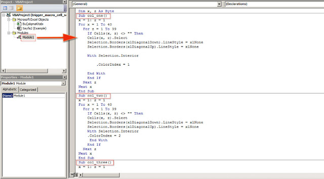 excel vba procedures