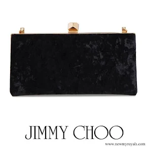 Kate Middleton carried Jimmy Choo Celeste clutch in black velvet