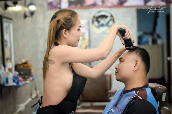 Hot girl…. sexy Barber shop at Chonburi Thailand