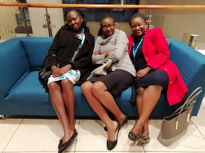 Doreen Meso (L), Belinda Kaninga (PhD student funded by the Royal Society's DfID project (M)), Womba Kaumba (R).