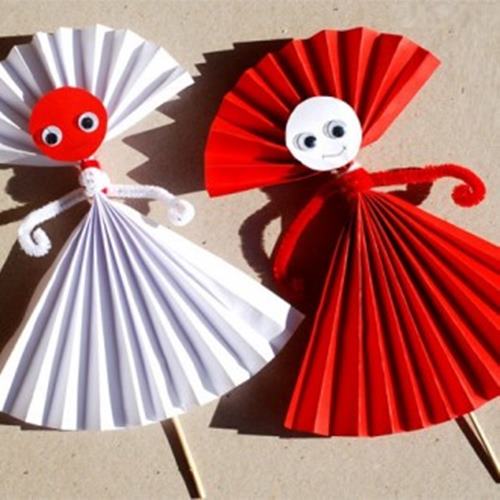 easy paper doll craft for kids easy make origami instructions for kids