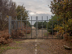 The east gate at RAF Woodbridge, where the incident began in December 1980.