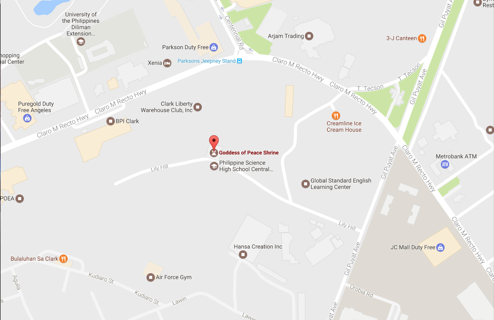 Goddess of Peace Shrine Clark Freeport Zone Pampanga; Philippines