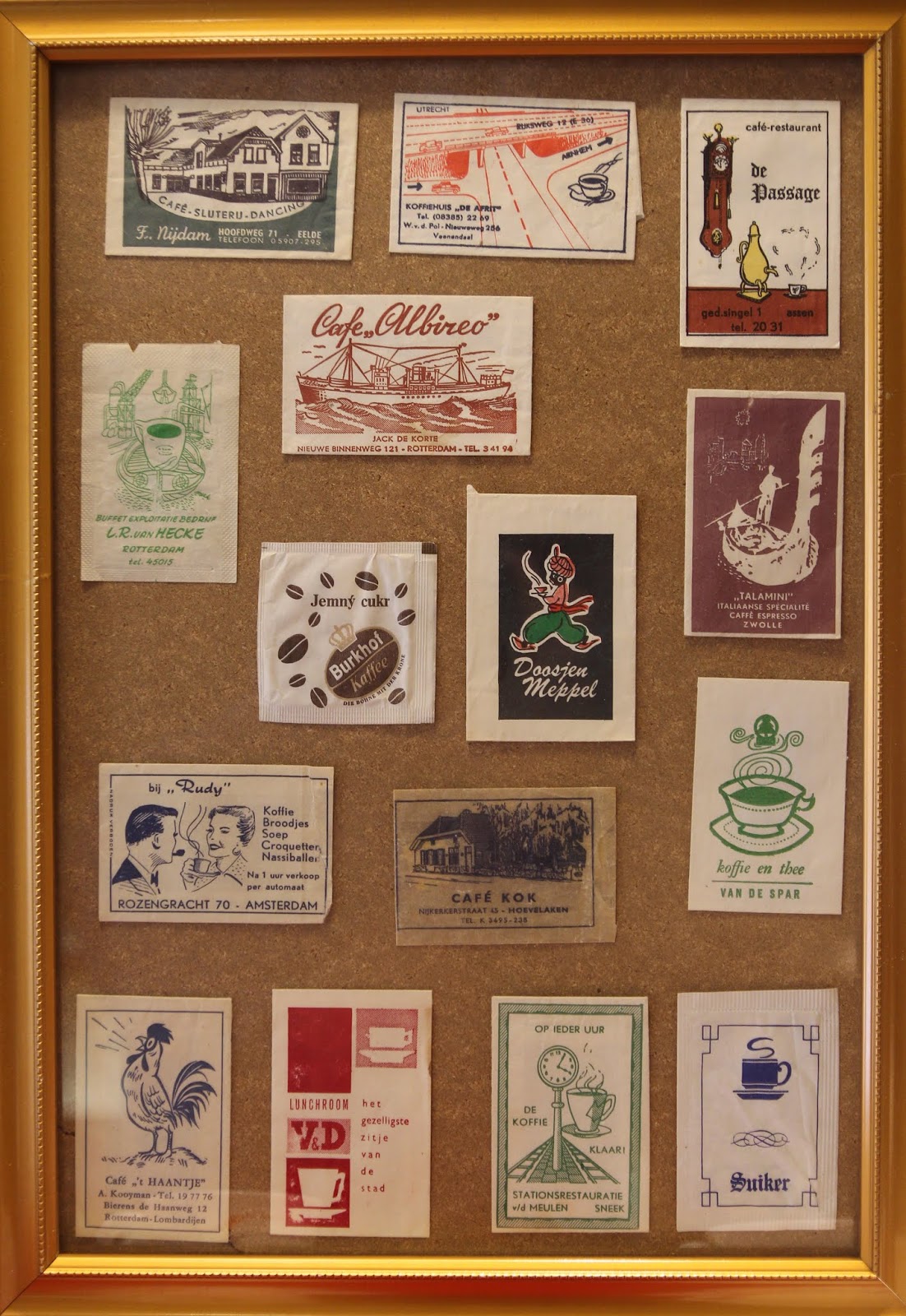 Vintage Dutch sugar sachets' collection