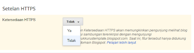 Cara Mengaktifkan Fitur HTTPS Di Blogger Cara Mengaktifkan Fitur HTTPS Di Blogger