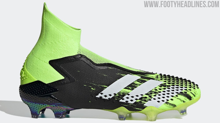 green adidas laceless football boots
