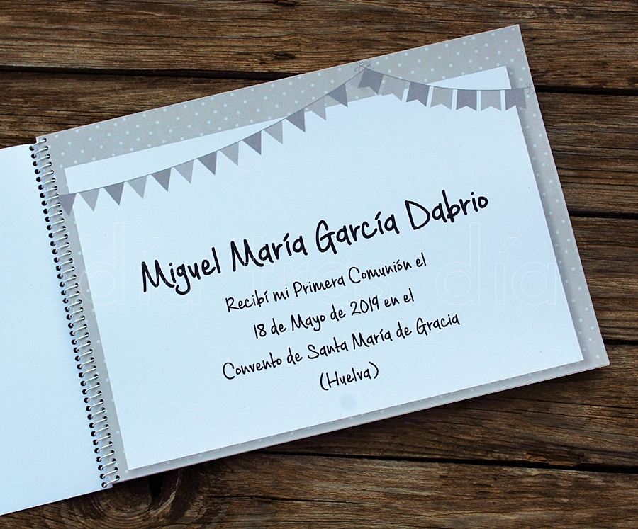 Libro de firmas personalizado Primera Comunión