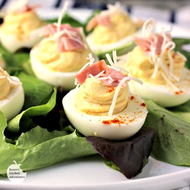  Zesty Ham and Swiss Deviled Eggs