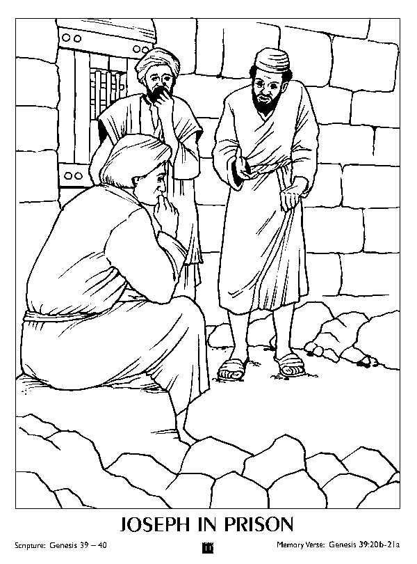 Joseph In Jail Coloring Page ~ Coloring Pages