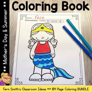 Mother's Day Coloring Pages and Summer Coloring Pages Bundle