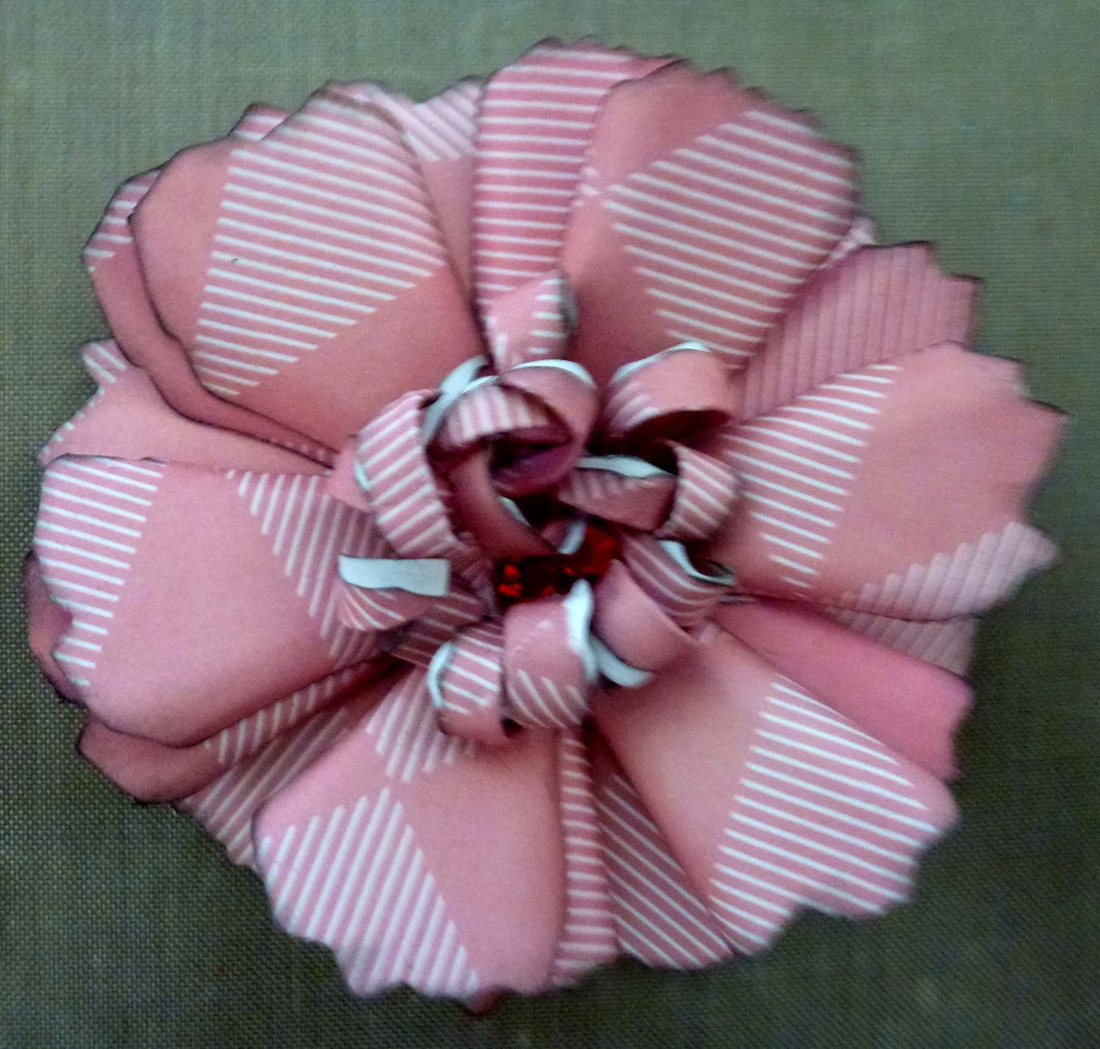 Off the Rails Scrapbooking Paper flower tutorial with Julie