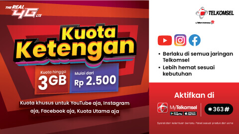 Trik Internet Telkomsel Luncurkan Paket Terbaru Kuota Ketengan Mulai Dari 1 Gb Rp 5000 A Awal Official