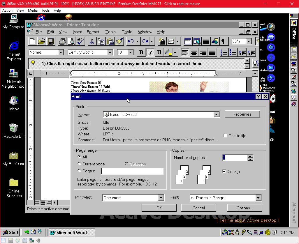 Remembering the dotmatrix printer Epson LQ2500 24pin dot matrix