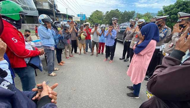 Di Kota Padang, Pengendara Terjaring Razia Diberi Tausiyah