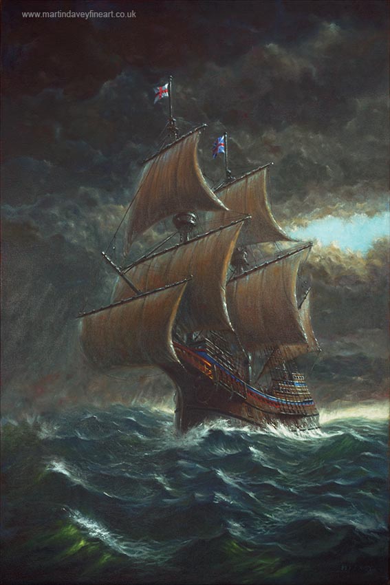 Martin Davey Illustration and Fine Art Voyage of the Mayflower in
