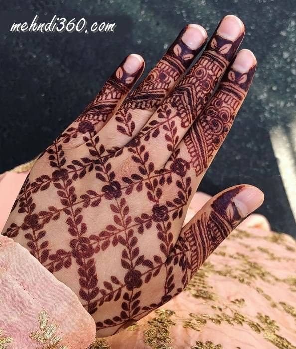 Cross line mehndi Cross line Mehndi Design Back hand