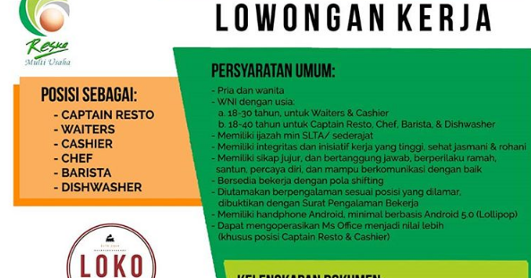 Dibuka Lagi Lowongan Kerja Pt Reska Multi Usaha Tingkat Sma