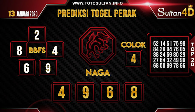 PREDIKSI TOGEL PERAK SULTAN4D 13 JANUARI 2020