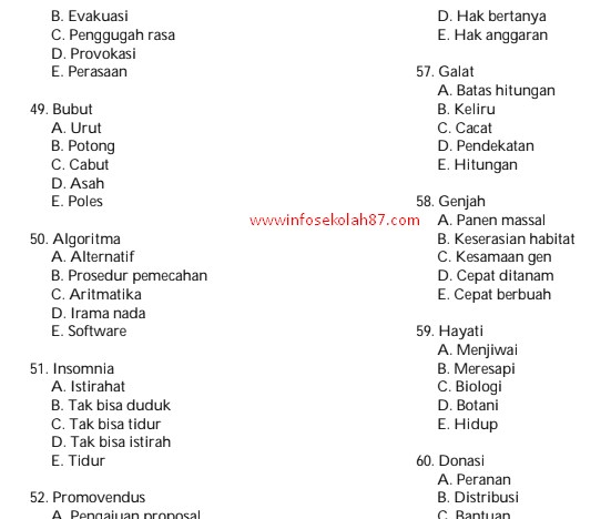 300 Contoh Soal Dan Kunci Jawaban Cpns Tes Intelegensi Umum Tkdtiu