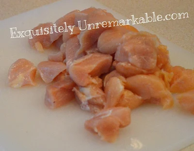 Raw Chicken Cut Up for chicken nuggets