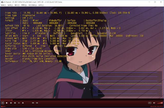 睇片研究所: Reclock將畫面400%同步個螢幕