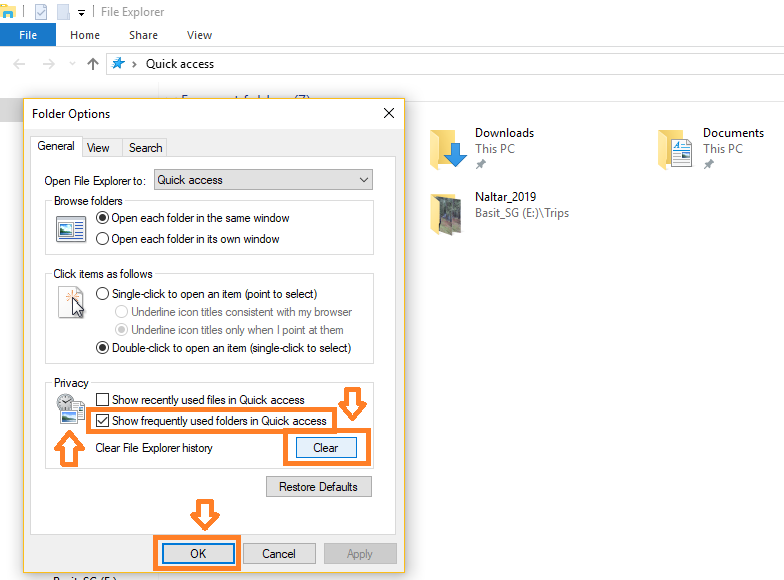 How To TurnOff Recent Items & Frequent Places From Quick Access In Windows 10