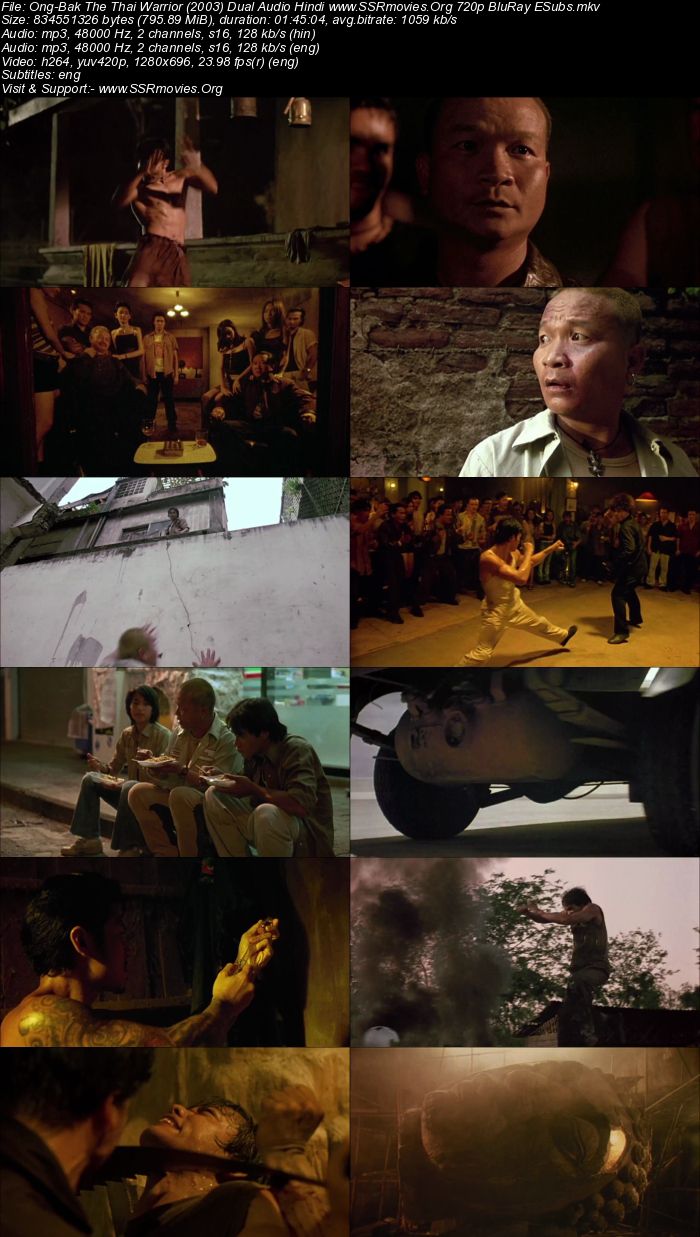 Ong-Bak: The Thai Warrior (2003) Dual Audio Hindi 720p BluRay 800MB Full Movie Download