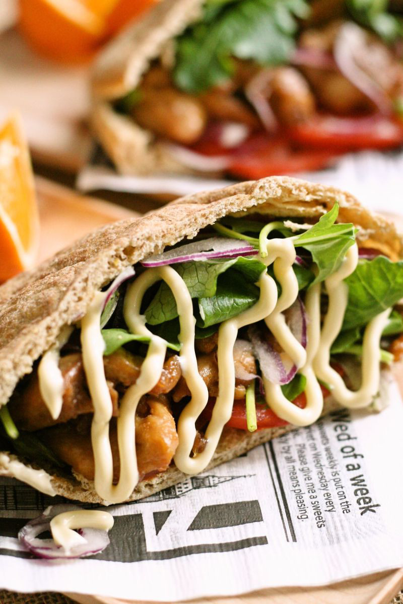 Perfectly imperfect : Teriyaki Chicken Pita Pocket Sandwich