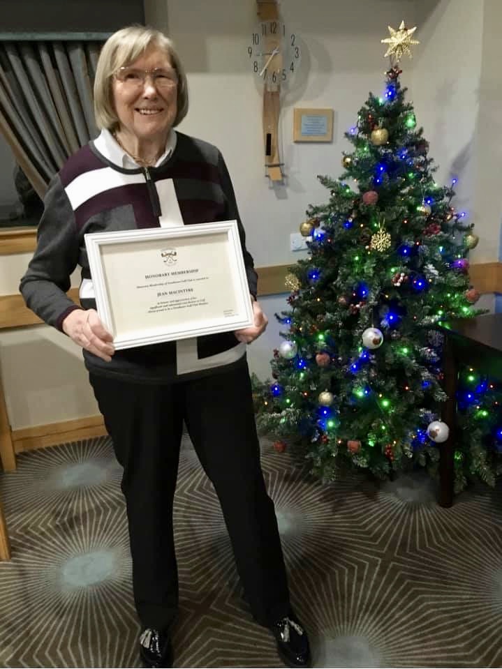 Carol Fell Golf JEAN MACINTYRE RECEIVES HONORARY MEMBERSHIP OF
