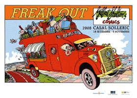 Cartel de "Freak out" - Exposición sobre el arte de Gilbert Shelton en el Casal Solleric. Comisario: Florentino Flórez
