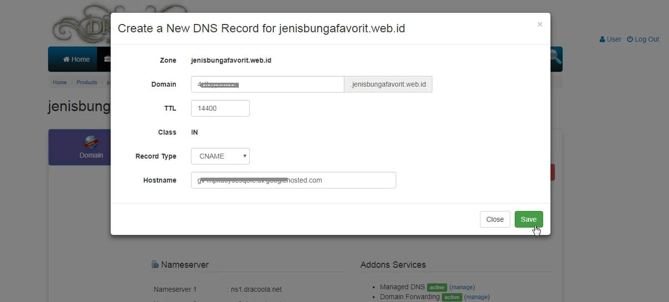 Cara Custom Domain di Dracoola