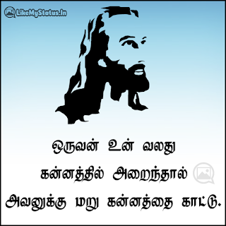 ஒருவன் உன் வலது கன்னத்தில் அறைந்தால் அவனுக்கு உன் மறு கன்னத்தை காட்டு. -இயேசு கிறிஸ்து