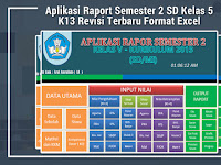 Aplikasi Raport Semester 2 SD Kelas 5 K13 Revisi Terbaru Format Excel