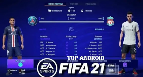 Download FIFA 21 for Android UCL Mod (Apk+Obb+Data) Latest Update