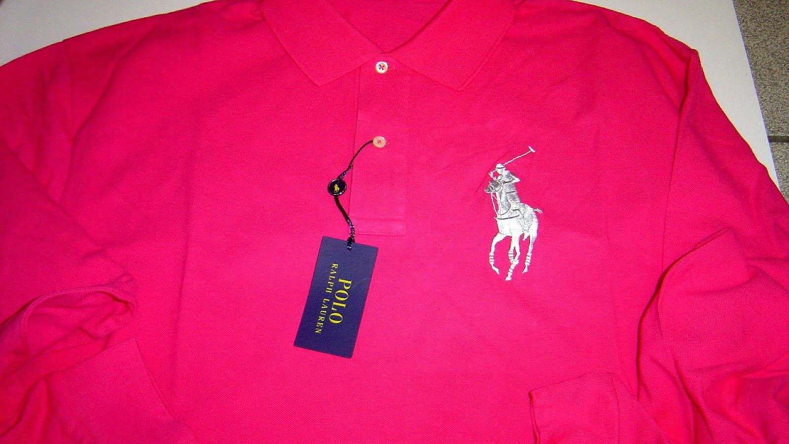 Mens Hot Pink Polo Shirt - Pink Choices