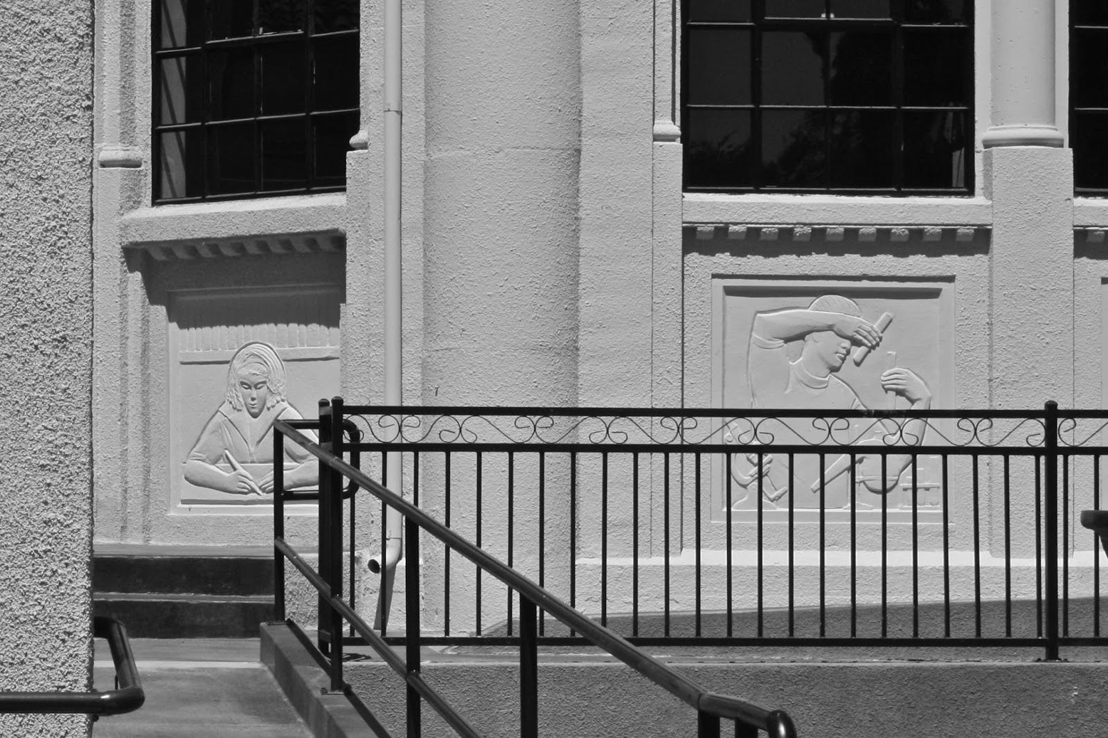 Cycling Claremont The Old School House Bas Reliefs