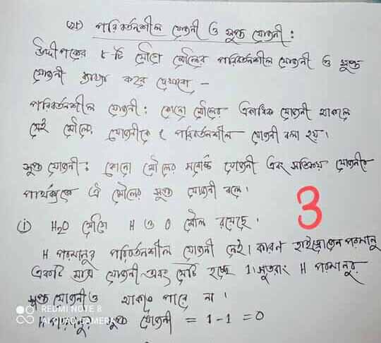 SSC Chemistry Assignment Answer 2021 6th Week