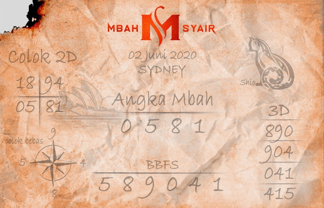 SYAIR TOGEL SYDNEY SELASA 02 JUNI 2020