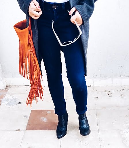 COBALT STRIPES | STYLE PANORAMA : FASHION AND ILLUSTRATION BLOG BY DHEERA JOSHI mango black ankle boots,navy jeans