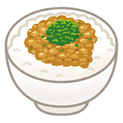 納豆ご飯のイラスト