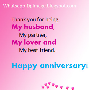 Adorable Pink Wedding Anniversary Whatsapp DP For Wife