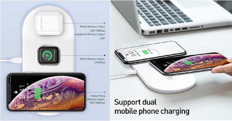 It supports three different devices or two mobile phones It supports three different devices or two mobile phones